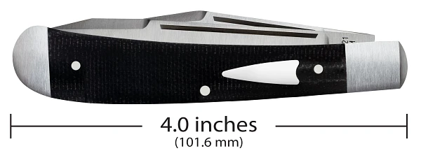 Case Tony Bose Kollaboration 2021 Black Canvas Micarta Trapper - Image 2