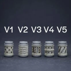 Combat Beads Mini Concealed Bead Olive Micarta / Blasted And Tumbled Titanium