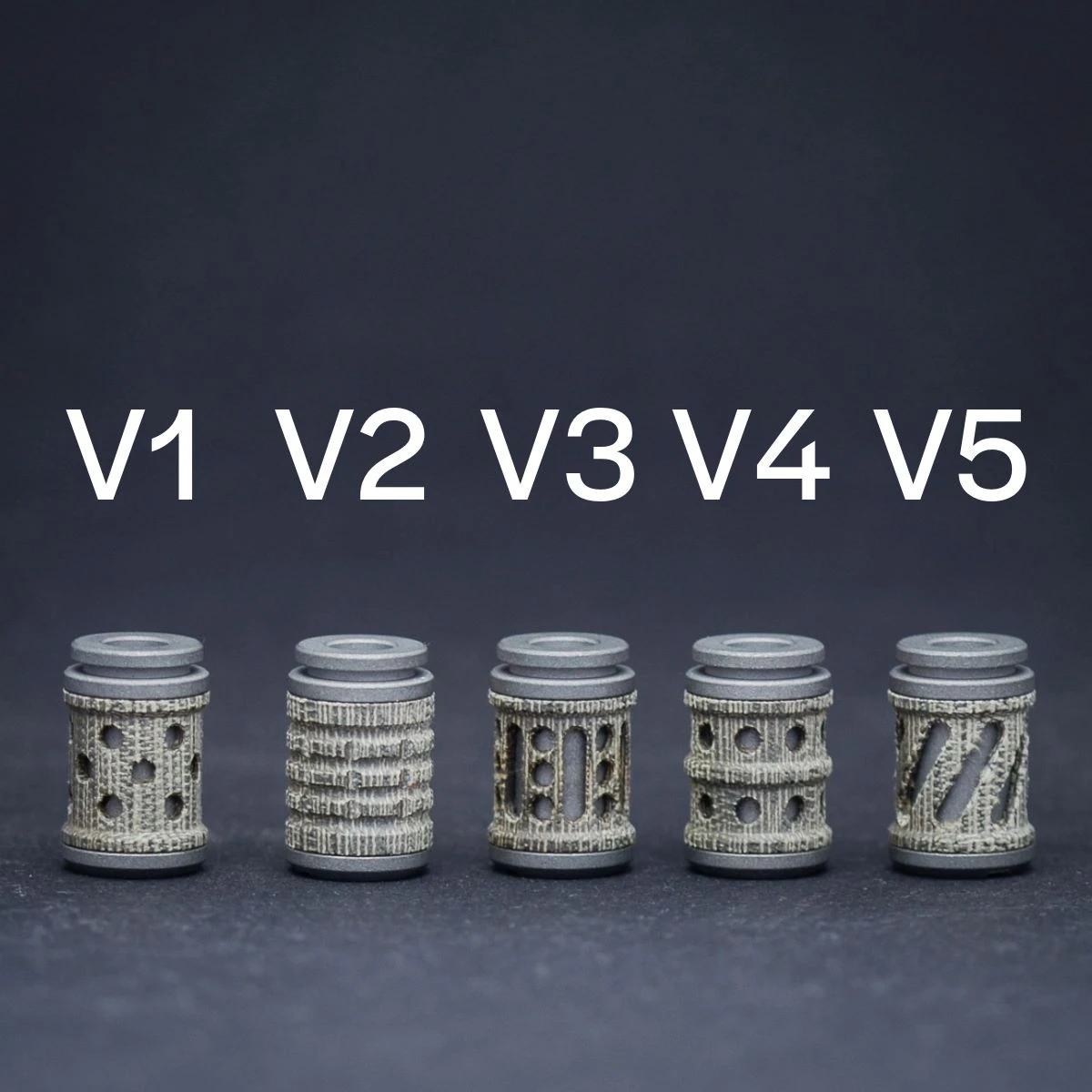 Combat Beads Mini Concealed Bead Olive Micarta / Blasted And Tumbled Titanium