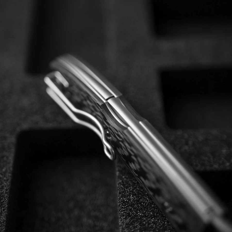 Spyderco SpyOpera Carbon Fiber Damasteel Sprint Run PlainEdge - Image 5