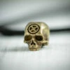 Tempus Fugit Skull Bead Brass