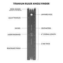 Knafs Titanium Ruler + Knife Angle Finder - Image 3