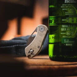 GiantMouse ACE Nibbler Green Canvas Micarta