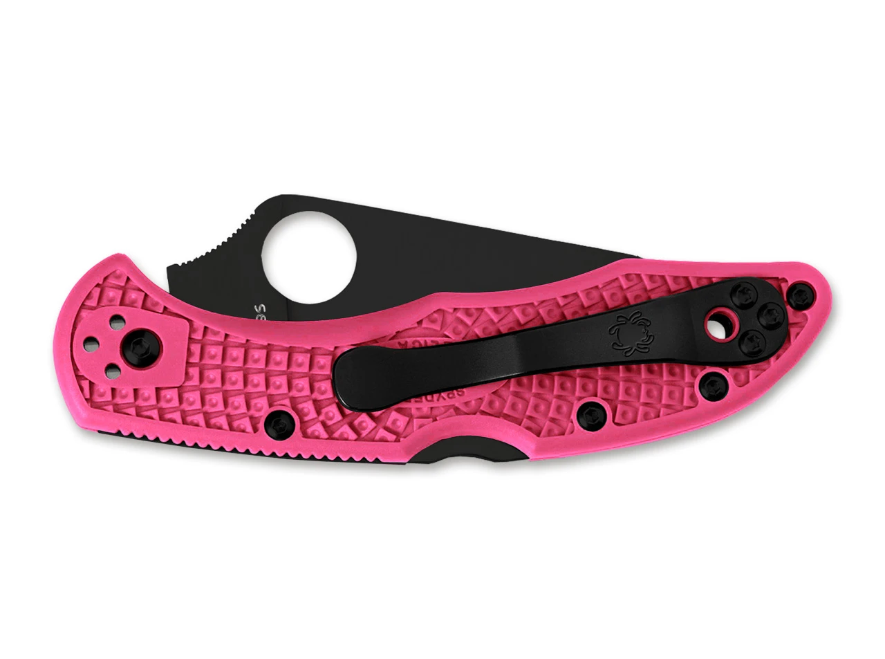 Spyderco Delica S30V Pink Heels Black - Image 2
