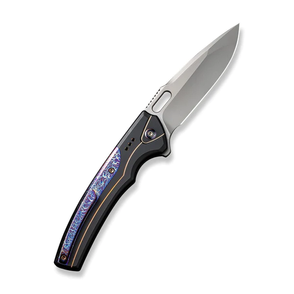 WE Knife Exciton Black Titanium With Flamed Titanium Integral Spacer - Image 2