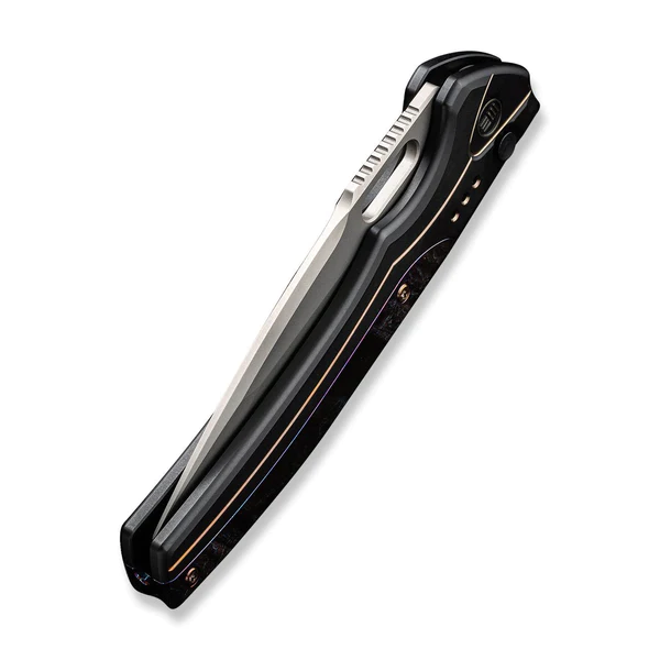 WE Knife Exciton Black Titanium With Flamed Titanium Integral Spacer - Image 5