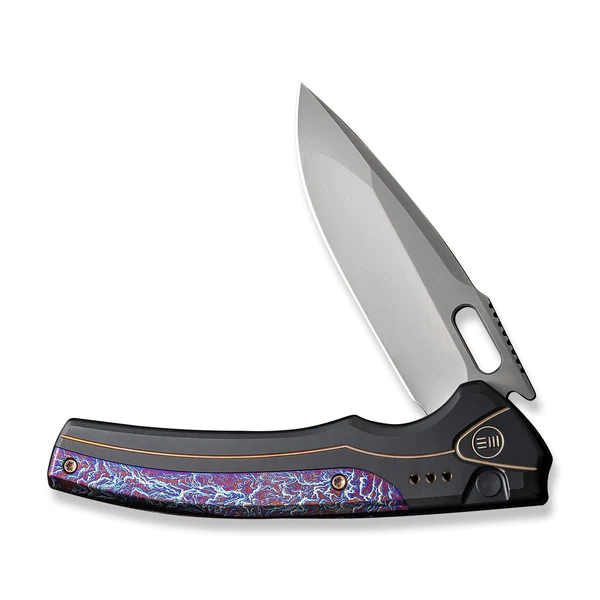 WE Knife Exciton Black Titanium With Flamed Titanium Integral Spacer - Image 7