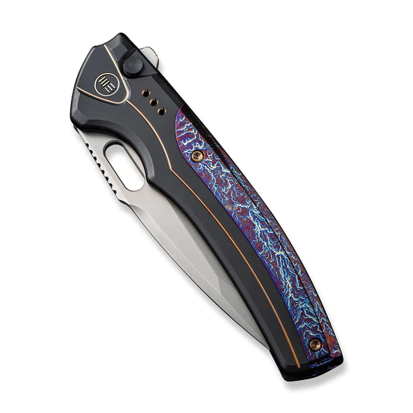 WE Knife Exciton Black Titanium With Flamed Titanium Integral Spacer - Image 8