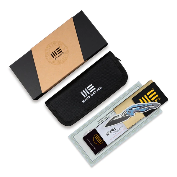 WE Knife Exciton Black Titanium With Flamed Titanium Integral Spacer - Image 9